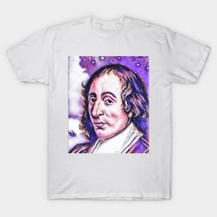 Blaise Pascal Pink Portrait | Blaise Pascal Artwork 9 T-Shirt